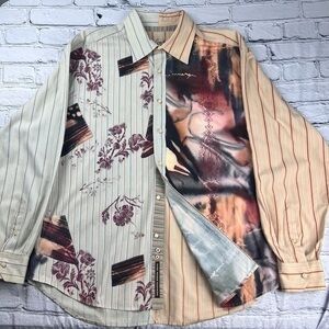 Men’s Robert Graham 2XL Long Sleeve Button Down Shirt Unique Design